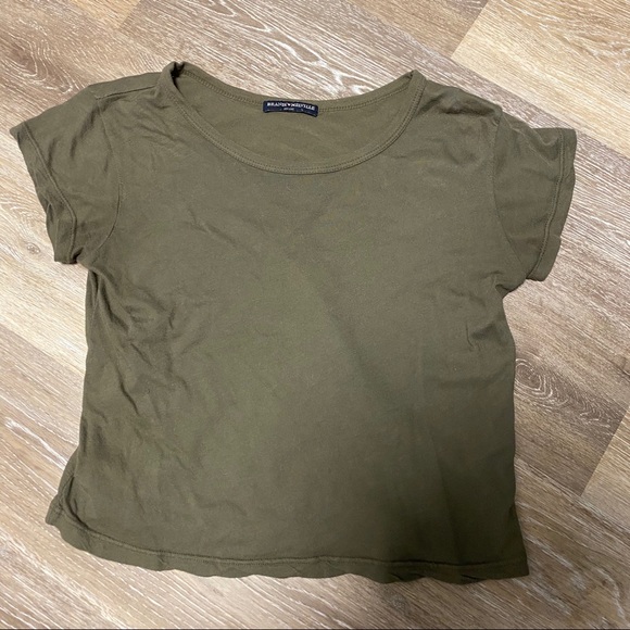 Brandy Melville | One Size | Olive Crop Top - Picture 5 of 8